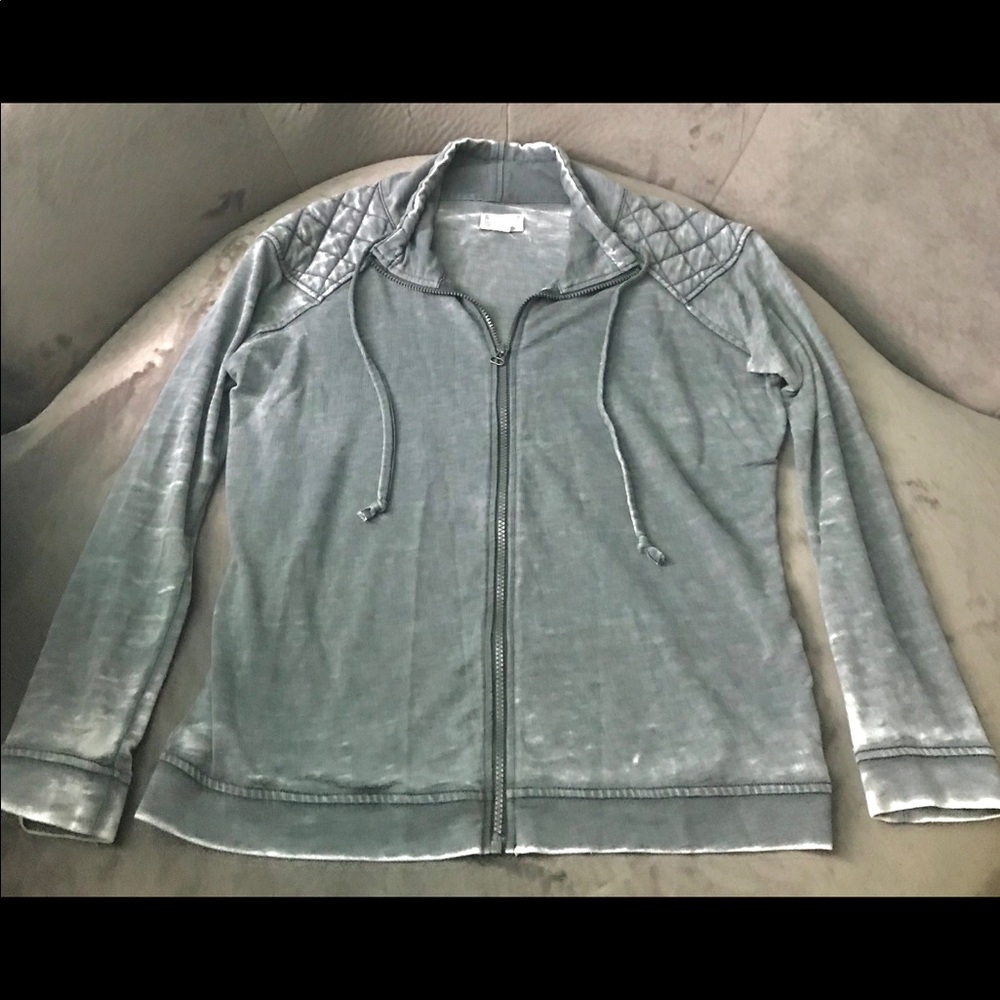 Converse One Star Zip Up Hoodie Grey